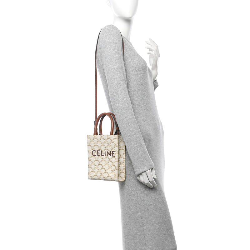 Celine Triomphe Canvas Calfskin Mini