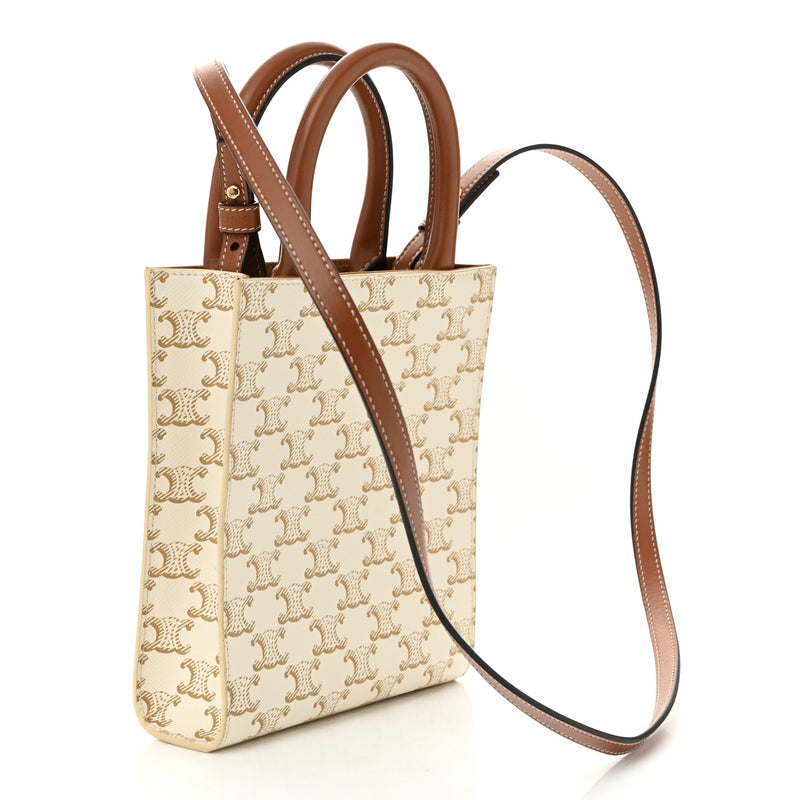 Celine Triomphe Canvas Calfskin Mini
