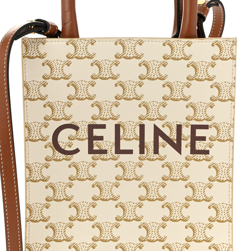 Celine Triomphe Canvas Calfskin Mini
