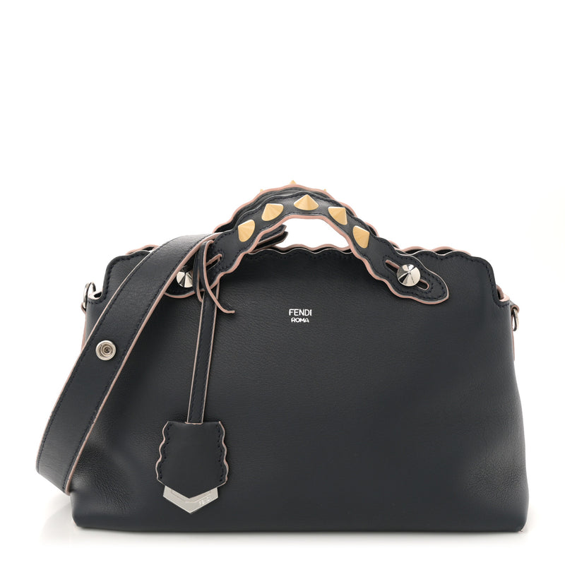 Fendi Vitello Dolce Scalloped Studded