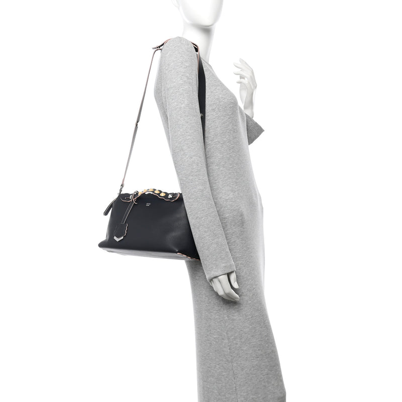 Fendi Vitello Dolce Scalloped Studded