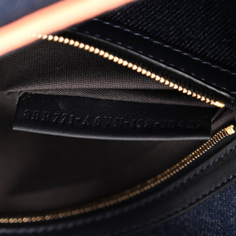 Fendi Denim Large Baguette Blue Arancio