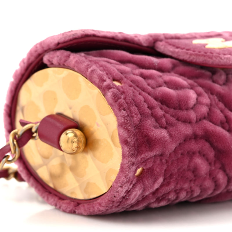 Chanel Velvet Camellia Embossed Jewel