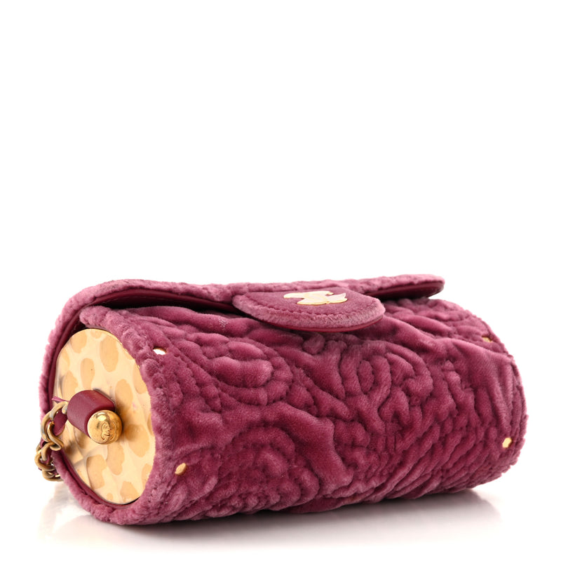 Chanel Velvet Camellia Embossed Jewel
