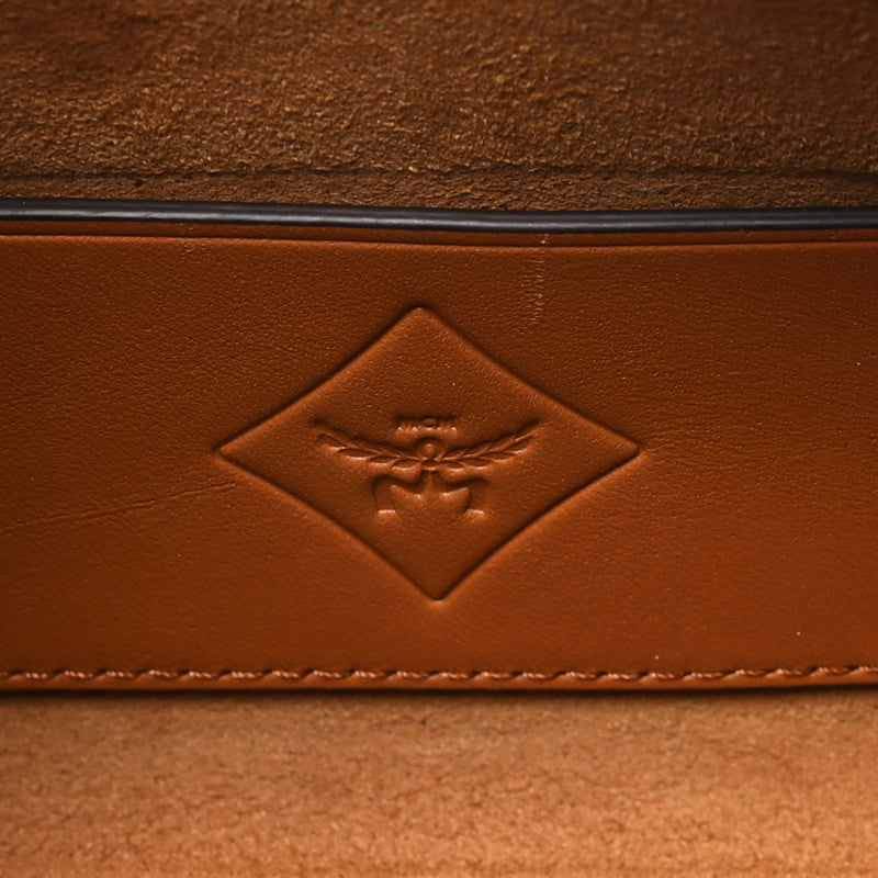 Mcm Visetos Mini Ella Boston Bag Cognac