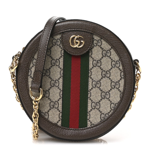 Gucci Gg Supreme Web Mini Ophidia Round