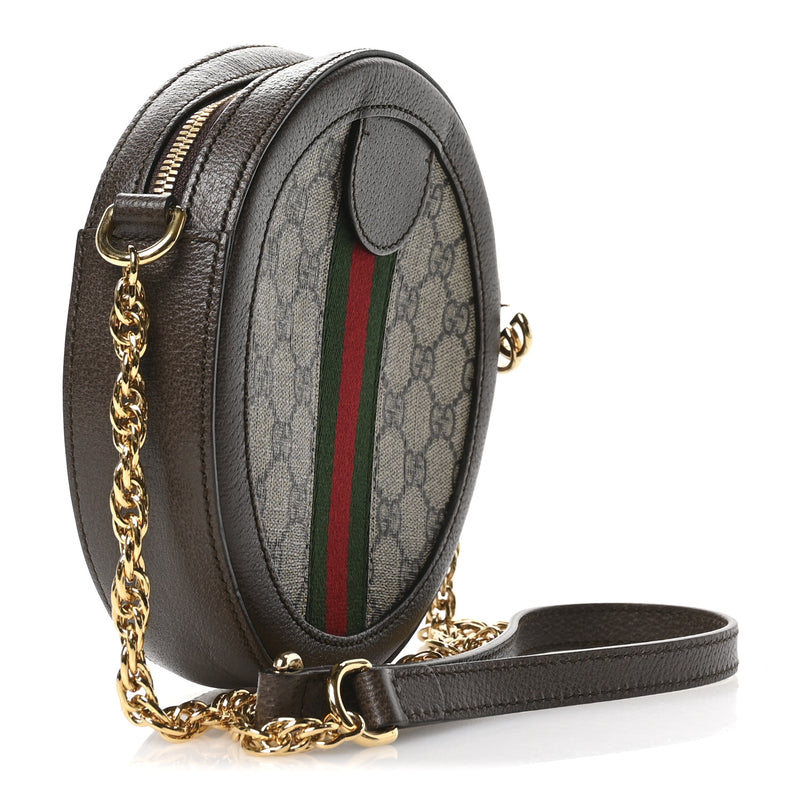 Gucci Gg Supreme Web Mini Ophidia Round