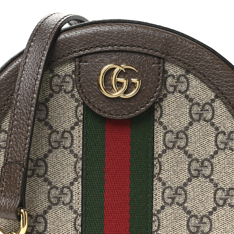 Gucci Gg Supreme Web Mini Ophidia Round