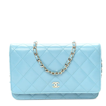 Chanel Lambskin Quilted Mini Wallet On