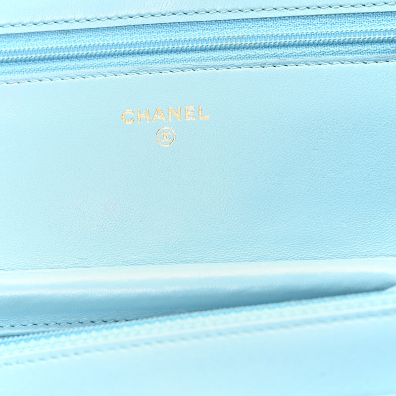 Chanel Lambskin Quilted Mini Wallet On