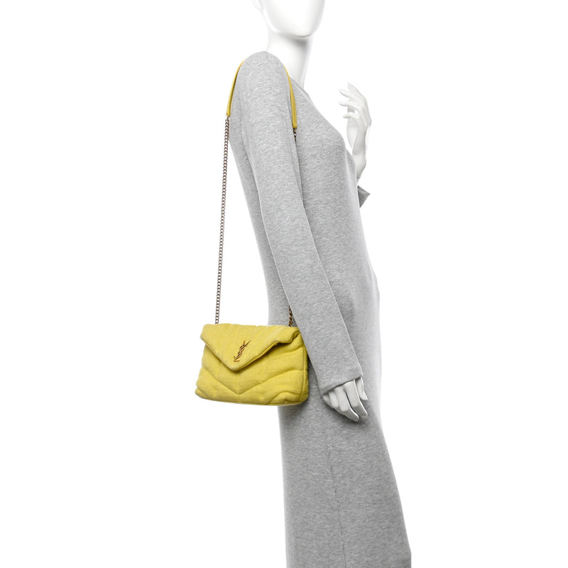 Saint Laurent Canvas Quilted Toy Loulou