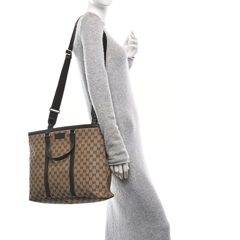 Gucci Gg Large Joy Tote Bag Dark Brown