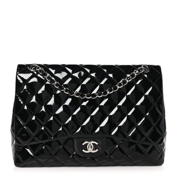 Chanel Patent Quilted Maxi Single Flap