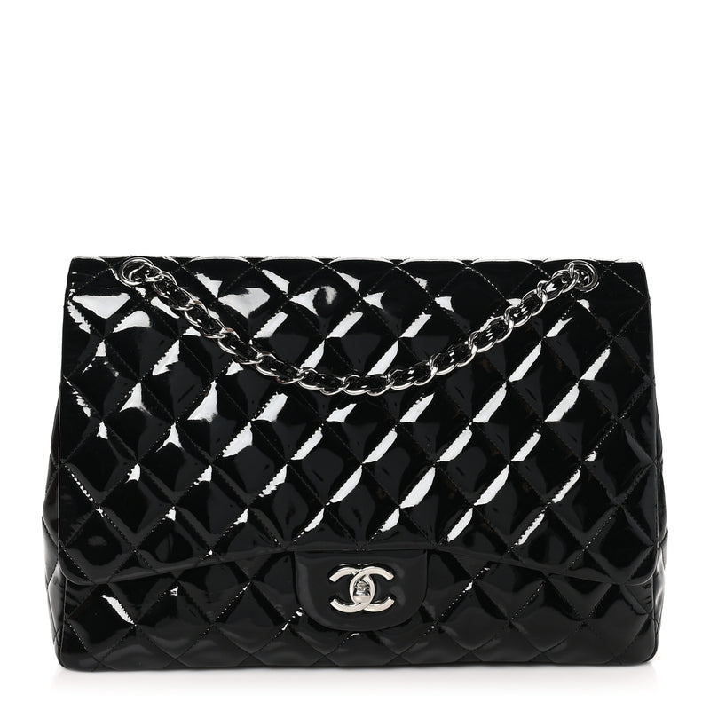 Chanel Patent Quilted Maxi Single Flap