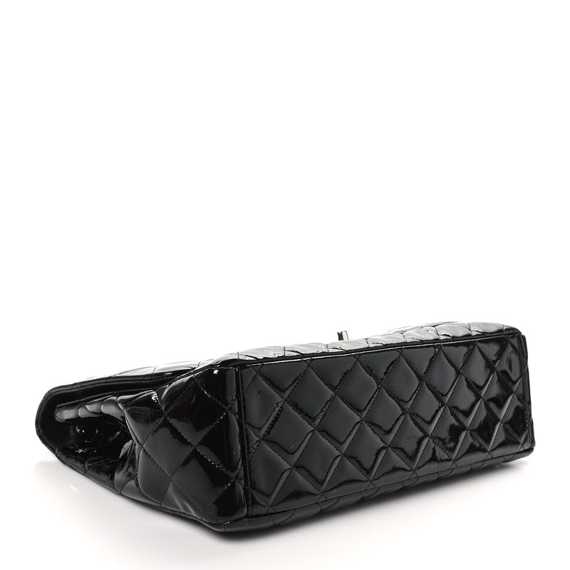 Chanel Patent Quilted Maxi Single Flap