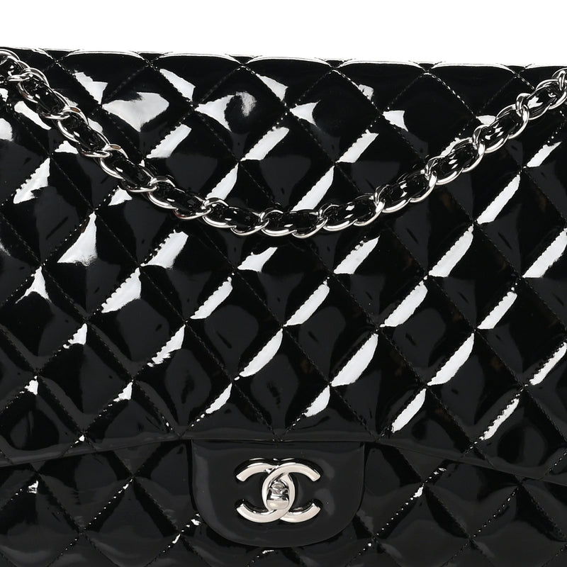 Chanel Patent Quilted Maxi Single Flap