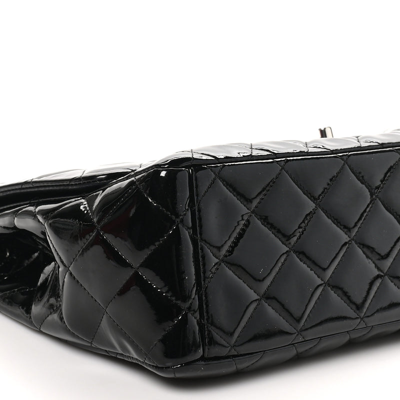 Chanel Patent Quilted Maxi Single Flap