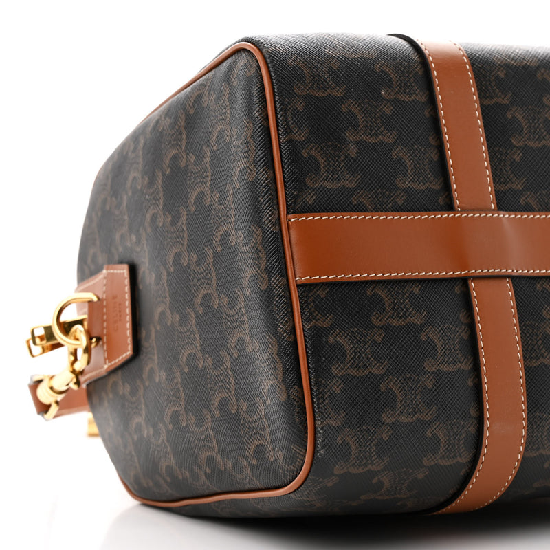 Celine Triomphe Canvas Calfskin Large