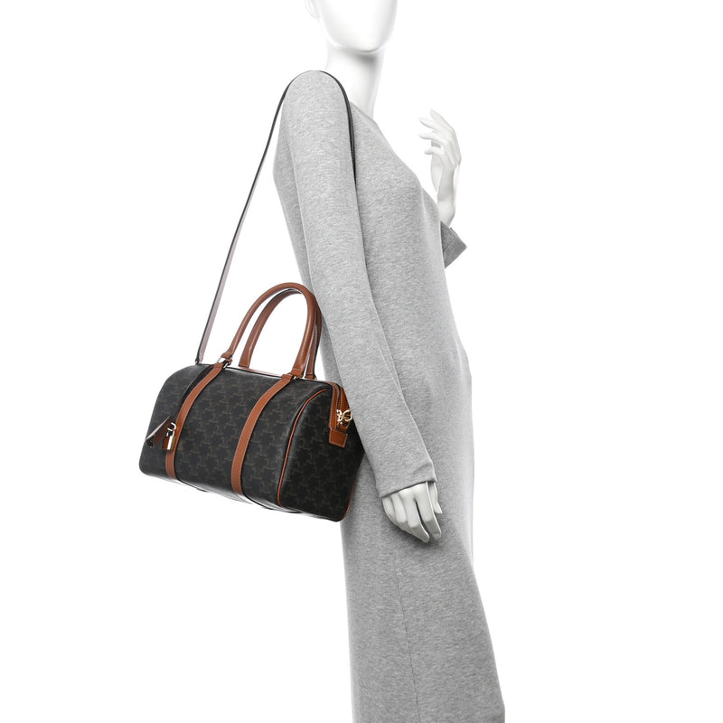 Celine Triomphe Canvas Calfskin Large