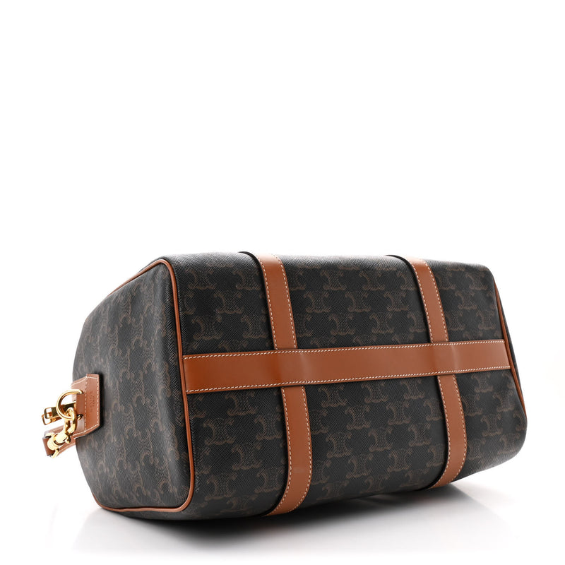 Celine Triomphe Canvas Calfskin Large