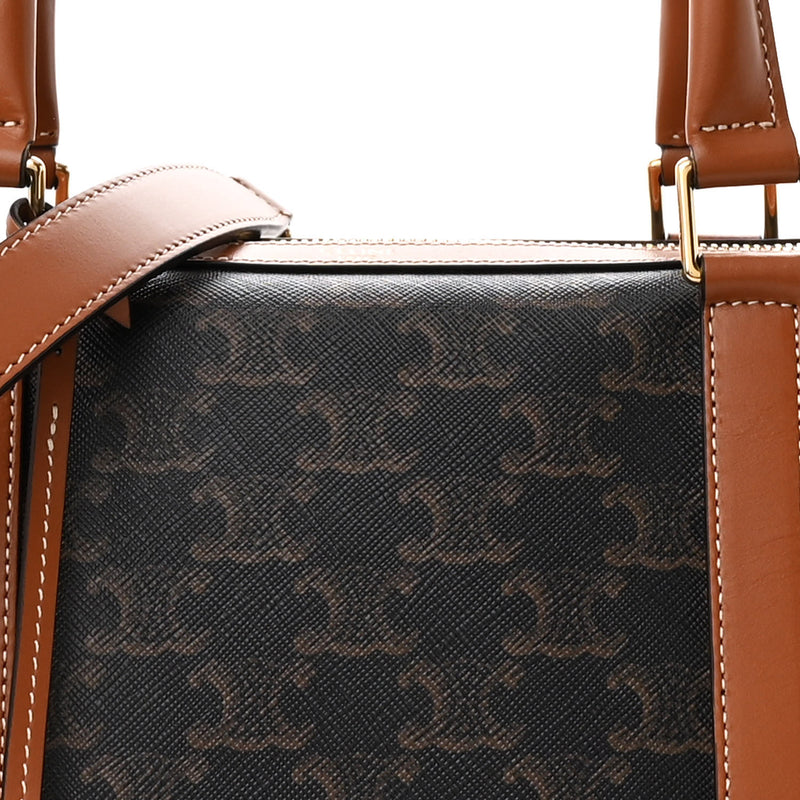 Celine Triomphe Canvas Calfskin Large