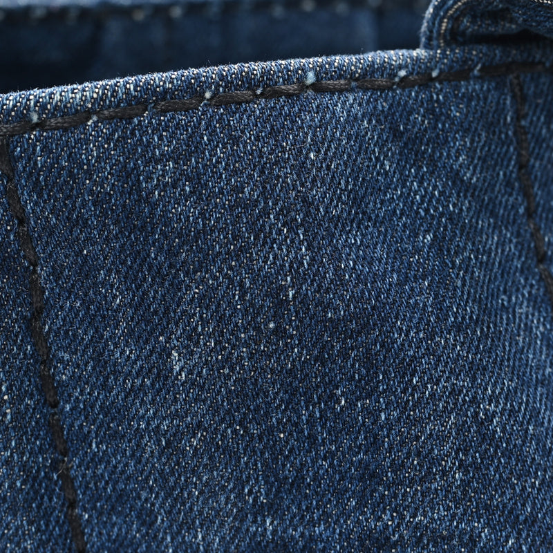 Prada Denim Logo Tote Avio