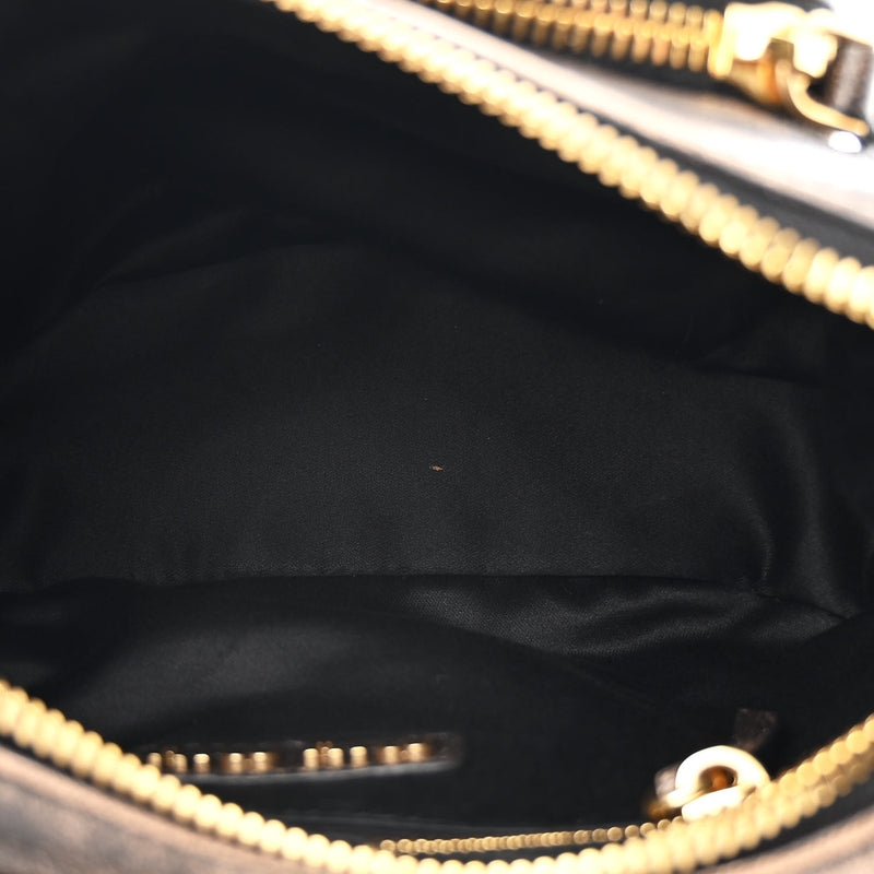 Miu Distressed Nappa Pocket Bag Sand