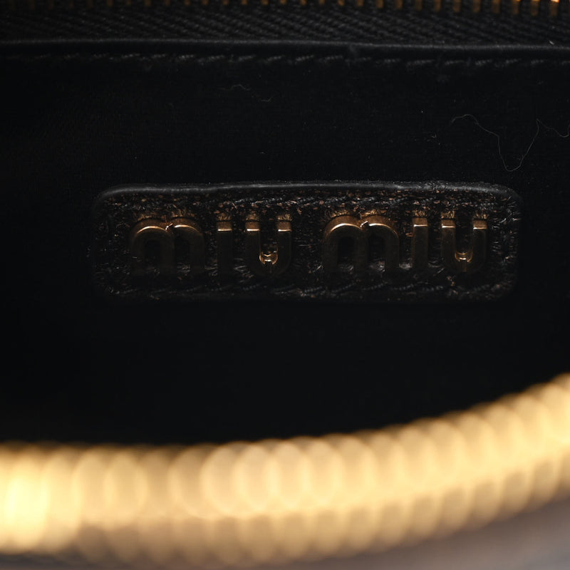 Miu Distressed Nappa Pocket Bag Sand