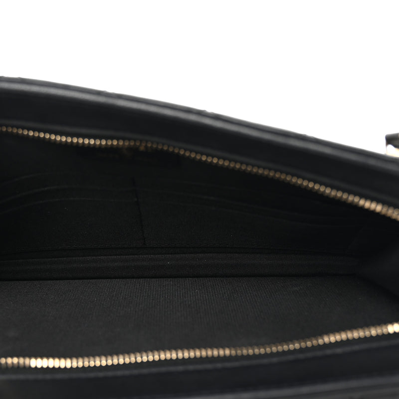 Chanel Lambskin Quilted Wristlet Clutch