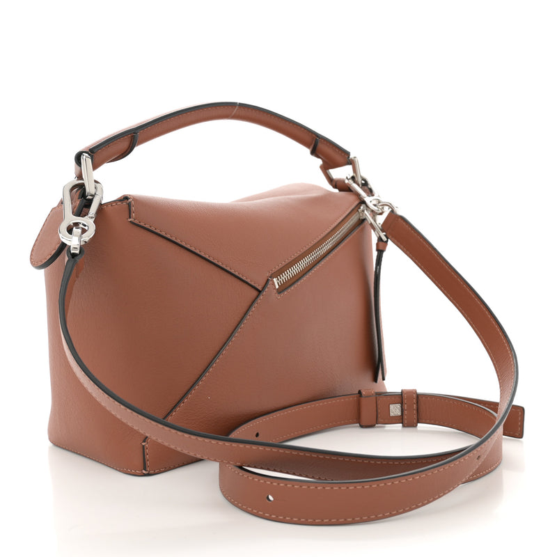 Loewe Calfskin Small Puzzle Edge Bag Tan