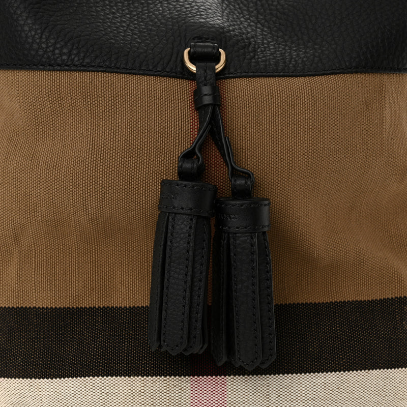 Burberry Grainy Calfskin Canvas Mega