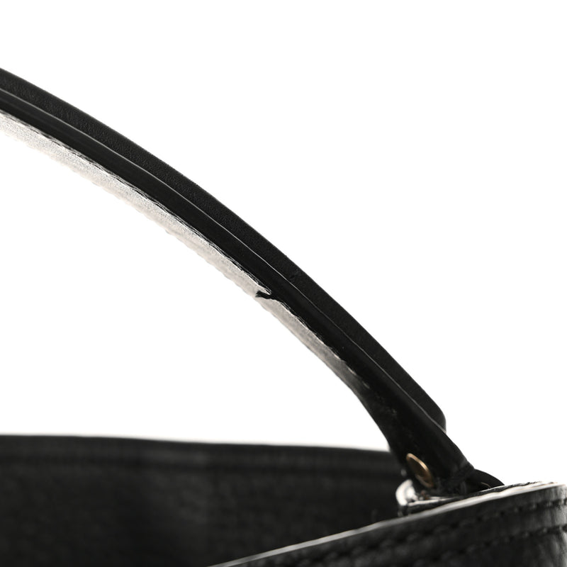 Burberry Grainy Calfskin Canvas Mega
