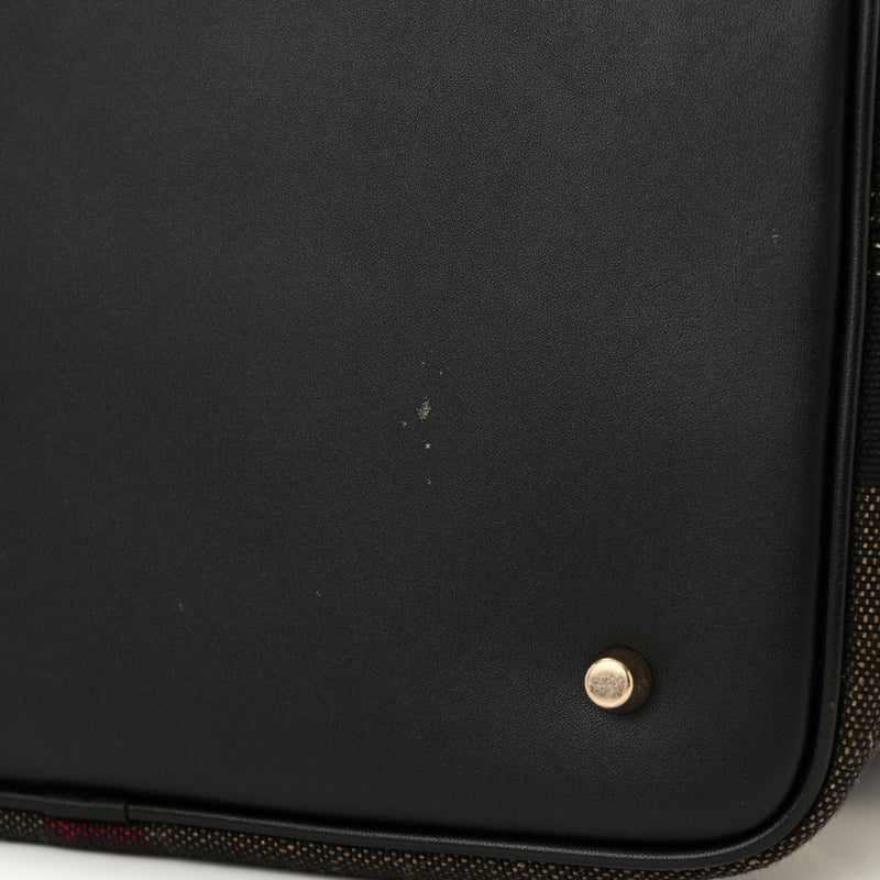 Burberry Grainy Calfskin Canvas Mega