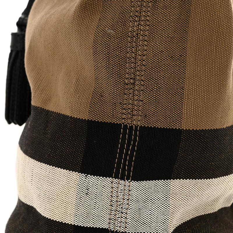 Burberry Grainy Calfskin Canvas Mega