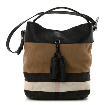 Burberry Grainy Calfskin Canvas Mega