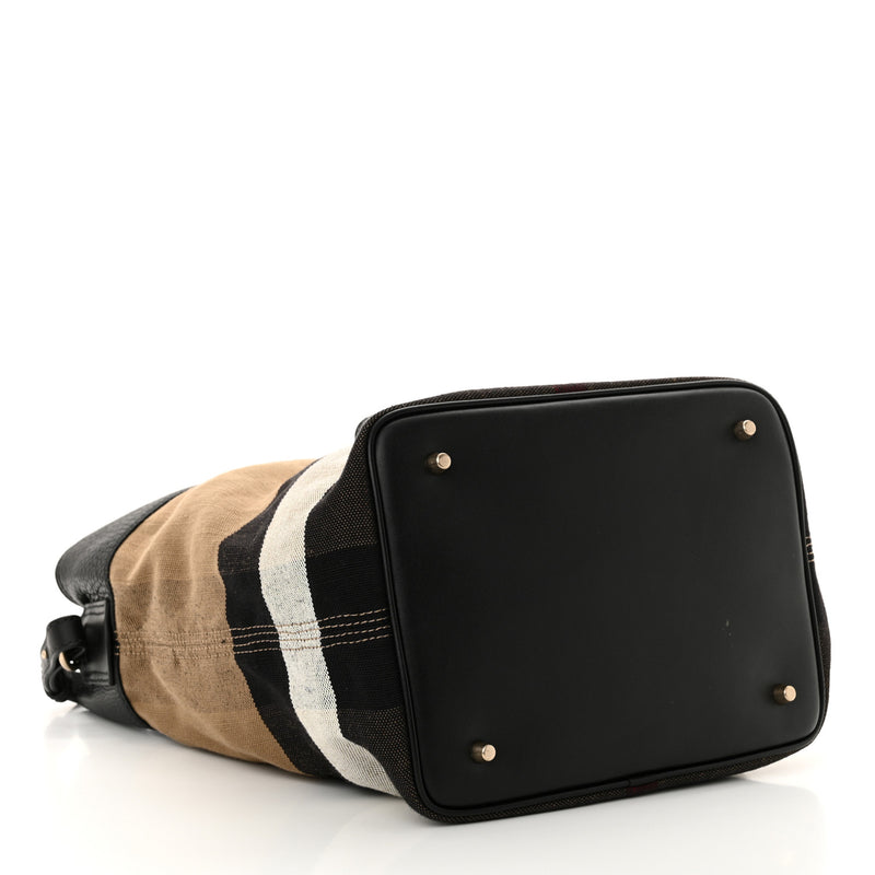 Burberry Grainy Calfskin Canvas Mega