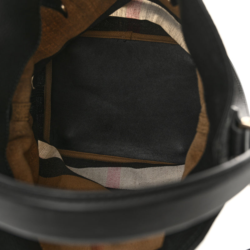Burberry Grainy Calfskin Canvas Mega