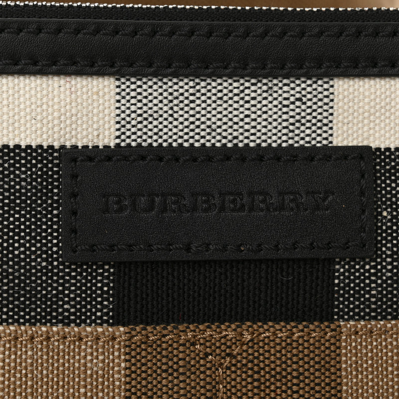 Burberry Grainy Calfskin Canvas Mega