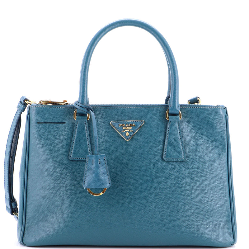Double Zip Lux Tote Saffiano Leather