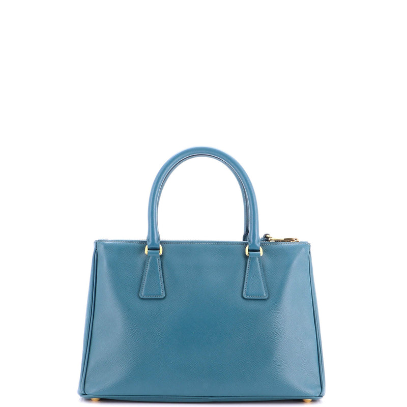 Double Zip Lux Tote Saffiano Leather