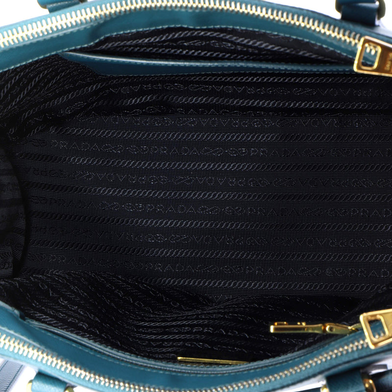 Double Zip Lux Tote Saffiano Leather
