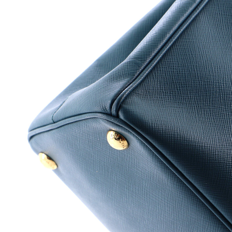 Double Zip Lux Tote Saffiano Leather