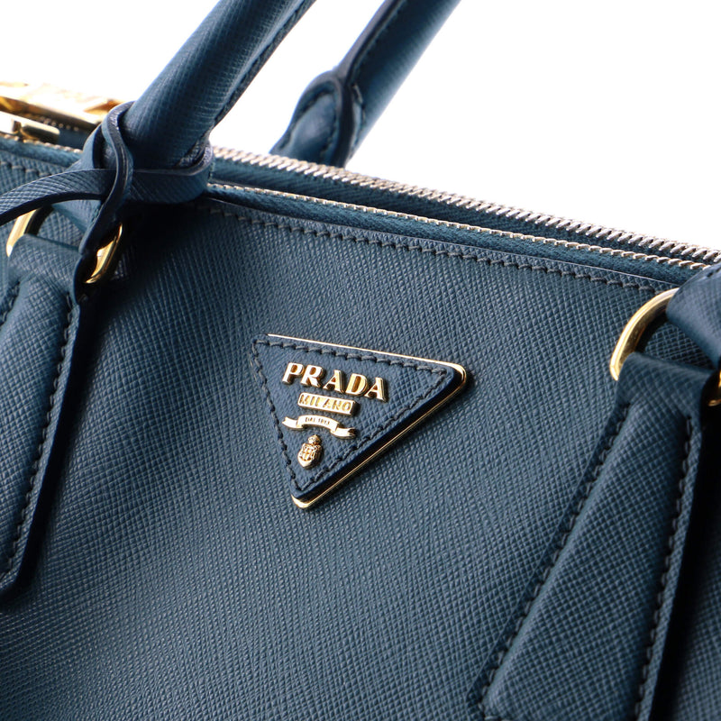 Double Zip Lux Tote Saffiano Leather