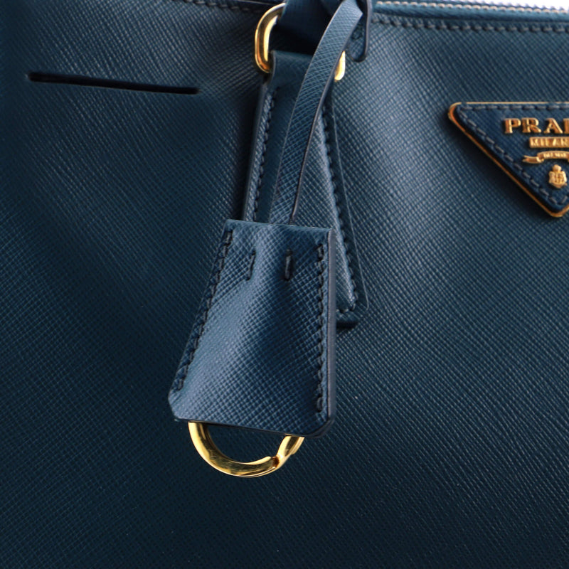 Double Zip Lux Tote Saffiano Leather