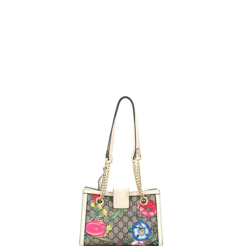Padlock Chain Tote Flora Gg Coated