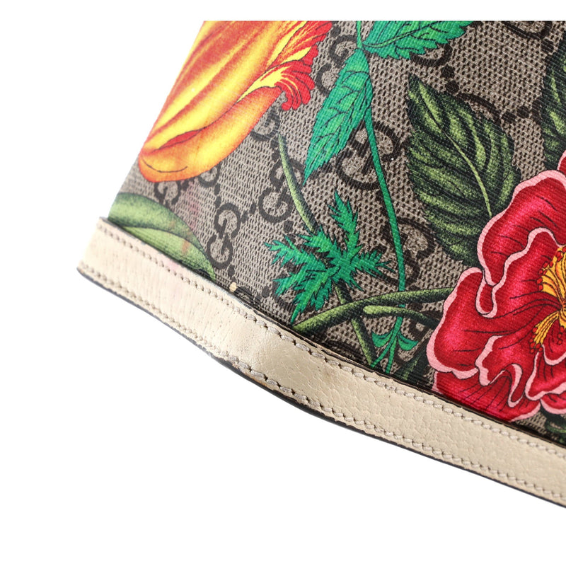 Padlock Chain Tote Flora Gg Coated