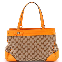 Mayfair Satchel Gg Canvas With Leather