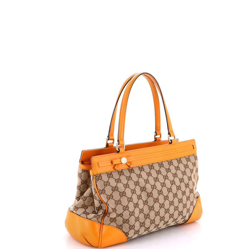 Mayfair Satchel Gg Canvas With Leather