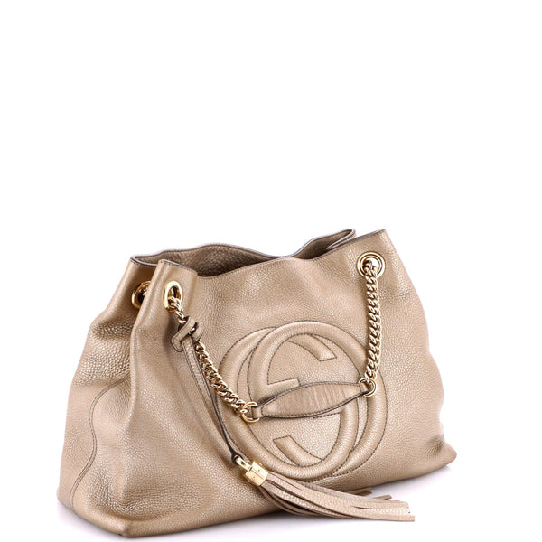 Soho Chain Strap Shoulder Bag Leather
