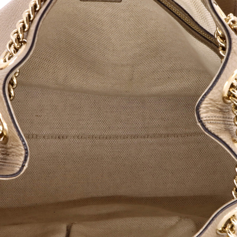 Soho Chain Strap Shoulder Bag Leather